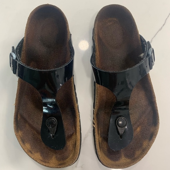 Birkenstocks Gizeh Black Thong‎ Sandal Black Size 7 -7.5 - Picture 3 of 9